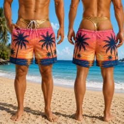 viral 3D print funny fake Buttock design swim trunks for men Hawaii vacation beach party shorts summer quick dry shorts gift
