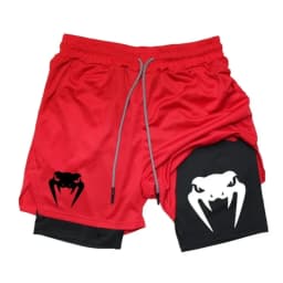 2026 Men's 2-in-1 Running Shorts, High-Quality Elastic Double-Layer Shorts, Breathable and Lightweight, Teen Training Shorts, Sp