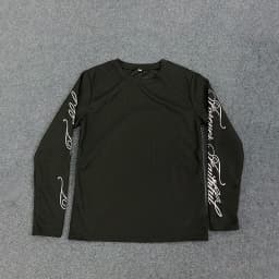 Spring American Retro Y2K Long Sleeve T-Shirt Casual Round Neck Lightweight Breathable Top Letter Print Streetwear
