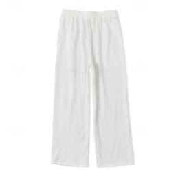 Men's Cotton Linen Loose Fit Pants Comfortable Breathable Casual Wide Leg Trousers for Summer