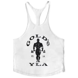 2026 Men's Gym Tank Top Bodybuilder Print Breathable Cotton Stringer Vest For Bodybuilding Weightlifting Training