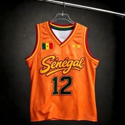 2026 NEW Senegal #12 Basketball Jersey, Lion Print Mesh Sleeveless Tank Top, National Team Fan Athletic Vest for Men