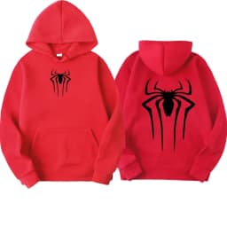 Men's Sweatshirt Fashion Spider Print Hoodie Adult Casual Sports Top Autumn and Winter Outdoor Harajuku Hooded Men and Women Clo