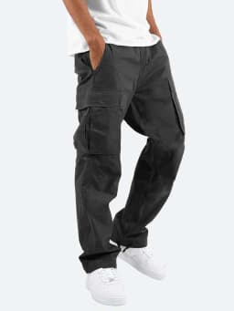Summer New Men's Work Pants European and American Independent Station Drawstring Multi Pocket Casual Pants