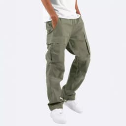 Summer New Men's Work Pants European and American Independent Station Drawstring Multi Pocket Casual Pants