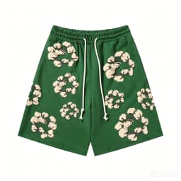 2026 Summer New Men's Navy Wreath 3D Print Sweat Shorts Oversized Pants, Suitable for Daily Wear and Training Kids