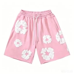 2026 Summer New Men's Navy Wreath 3D Print Sweat Shorts Oversized Pants, Suitable for Daily Wear and Training Kids
