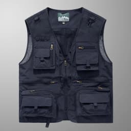 2026 New Men Multi Pockets Vest Breathable Outdoor Fishing Waistcoat Spring Autumn Summer Three Seasons Casual Functional Male J