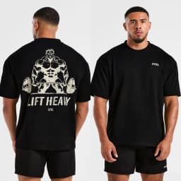 Classic Logo Strength Fitness Brand T-shirt Cotton Graphic Tee Men Women Summer Streetwear