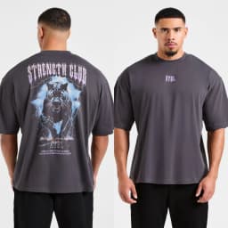Classic Logo Strength Fitness Brand T-shirt Cotton Graphic Tee Men Women Summer Streetwear