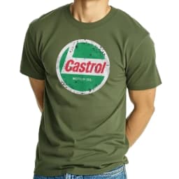 Castrol T Shirt Men's Pure Cotton Funny T-Shirts Round Neck Motor Oil Tee Shirt Short Sleeve Tops Gift Idea