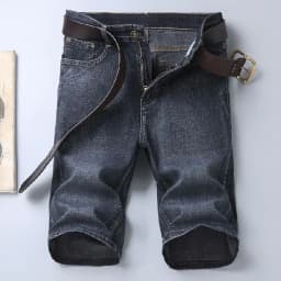 Summer Shorts Jeans Men Denim Pants Stretch Black Fashion Design Men's Jeans Slim Straight Male Short Jeans