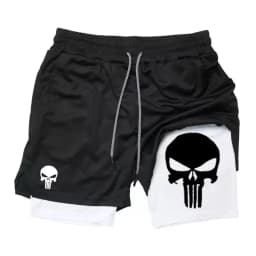 Summer Men's 2-in-1 Sports Shorts with Phone Bag, Quick Drying Fitness Running Shorts