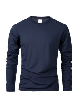 Men's Long Sleeve T Shirts Casual Round Neck Moisture Wicking Tees Male Tops Sports comfortable versatile Men's T-shirts