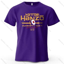 Hattori Hanzo Printed Men's T-Shirt 100% Cotton Oversized Anime Fashion Graphic Tees for Women Tops Streetwear Cultural Apparel