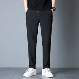Men's Casual Pants Straight Leg Slim Fit Elastic Waist Jogging Pants Korean Classic Blue Black Gray Men's Pants Plus Size 4XL 5X