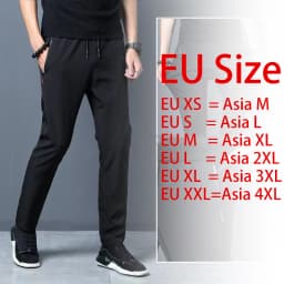 Men's Casual Pants Straight Leg Slim Fit Elastic Waist Jogging Pants Korean Classic Blue Black Gray Men's Pants Plus Size 4XL 5X