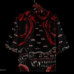 New Trend Fashion Men's Casual Kimono Demon Eye Printing Men's Traditional Kimono Daily Casual Women's Cardigan Tops