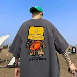 Men's Korean style short sleeved T-shirt in plus size M-8XL