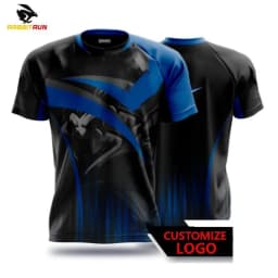 New men's breathable and comfortable T-shirt with striped printed pattern outdoor casual sports top
