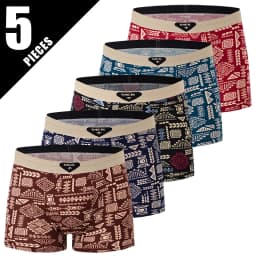 5 /10 Pack Men's Black Gold Printed Boxer Underwear Comfortable And Versatile Plus Size Sexy Young Men's Leisure Sports Beach Sh