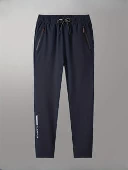 Soft Men's Casual Straight Pants Stretch Elastic Waist Jogger Korean Classic Blue Black Gray Brand Trousers Plus Size