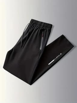 Soft Men's Casual Straight Pants Stretch Elastic Waist Jogger Korean Classic Blue Black Gray Brand Trousers Plus Size