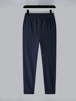 Soft Men's Casual Straight Pants Stretch Elastic Waist Jogger Korean Classic Blue Black Gray Brand Trousers Plus Size