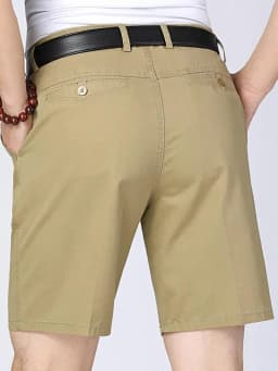 100% Cotton Shorts Men Knee Length Boardshorts Classic Brand Comfortable Clothing Beach Shorts Male Short Trousers