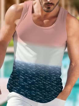 Hawaiian Casual Fashion Men's Tank Top Summer Daily Street Men's Tank Top Outdoor Sports Men's Sleeveless T-shirt 3D Print
