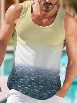 Hawaiian Casual Fashion Men's Tank Top Summer Daily Street Men's Tank Top Outdoor Sports Men's Sleeveless T-shirt 3D Print