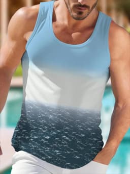 Hawaiian Casual Fashion Men's Tank Top Summer Daily Street Men's Tank Top Outdoor Sports Men's Sleeveless T-shirt 3D Print