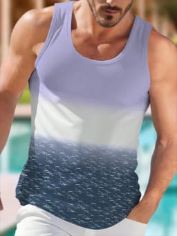 Hawaiian Casual Fashion Men's Tank Top Summer Daily Street Men's Tank Top Outdoor Sports Men's Sleeveless T-shirt 3D Print