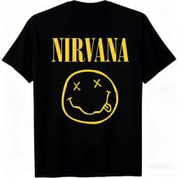 New Nirvana rock band men's 100%cotton T-shirt hip-hop style Men's and Women's oversized Y2K Tee Casual Loose Outdoor Street
