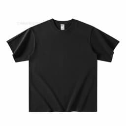 Summer Light Blue 300g Heavy Cotton Short-sleeved T-shirt Loose Men's and Women's Casual Half-sleeves Tee