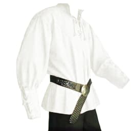 Men's Vintage Medieval Pirate Costume Style Loose-Fitting Polo Shirt for Performances