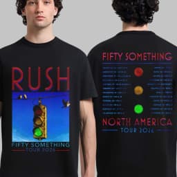 Rush Band Fifty Something Tour 2026 Merch Rush Stage T-shirt Cotton Men's Clothing Women's T-Shirt Y2k Casual Fan Summer T Shirt