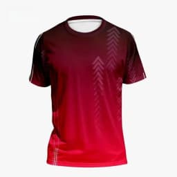 Hot Selling Men's Summer Badminton Training Gradient Print Comfortable and Breathable Round Neck T-Shirt Outdoor Sports Top