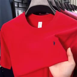 100_ cotton men's short sleeve T-shirt fashion brand Paul Pony embroidery summer new high-end comfortable casual round neck top