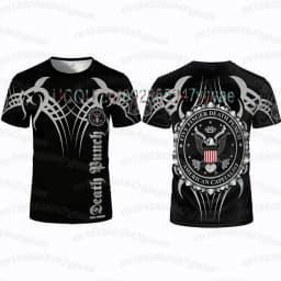26 Summer Men 5FDP Five Finger Death Punch Skull T-Shirt Short-Sleeved Sailor Collar Tee Large Size For Men Women T Shirt
