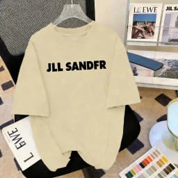Simple Letter Print Crew Neck T Shirt Men Women Loose Basic Versatile Solid Color Casual Short Sleeve Top