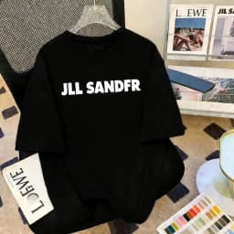 Simple Letter Print Crew Neck T Shirt Men Women Loose Basic Versatile Solid Color Casual Short Sleeve Top