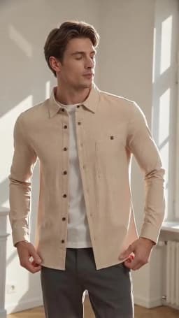 Men Spring Autumn Solid Color Linen Cardigan Lapel Collar Long Sleeve Shirt Breathable Button Top Daily Leisure Outdoor Wear