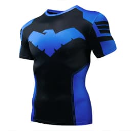 Compression T-Shirts Sportswear Gym Rash Guard Boxing Training Sports Tops 3D Nightwing Men T Shirt Running Quick-Dry Shirts Men