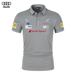 Audi Motorsport Racing Team Men's And Women's Daily Casual Polo Shirts Collarless T-Shirts for Sports Fans