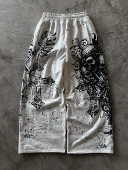 2026 Summer New Y2K Retro Casual Pants Gothic Skull Head Direct Spray Printed Floor Pants Extra Large Neutral Fashion Pants
