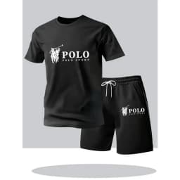 2026 Summer Men's Set Urban Casual Fashion T-shirt and Shorts High Quality Crew Neck Short Sleeve Outfits Male Daily Sportswear