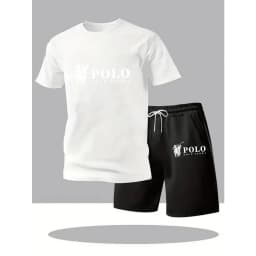 2026 Summer Men's Set Urban Casual Fashion T-shirt and Shorts High Quality Crew Neck Short Sleeve Outfits Male Daily Sportswear