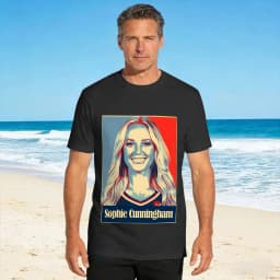 Sophie Cunningham T-Shirt  Hipster T Shirts Short Sleeve Y2K Retro Tshirt Summer Cotton Oversized Clothes