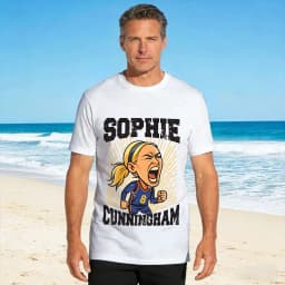 Sophie Cunningham T-Shirt  Hipster T Shirts Short Sleeve Y2K Retro Tshirt Summer Cotton Oversized Clothes